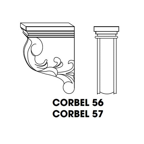 AW-CORBEL57 - ((AW-GW-TW-PW) Large Corbel 3"Wx6"Dx9"H)