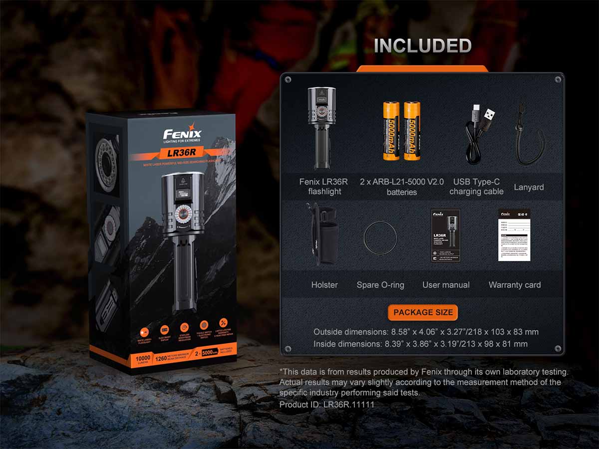 Fenix LR36R White Laser Flashlight