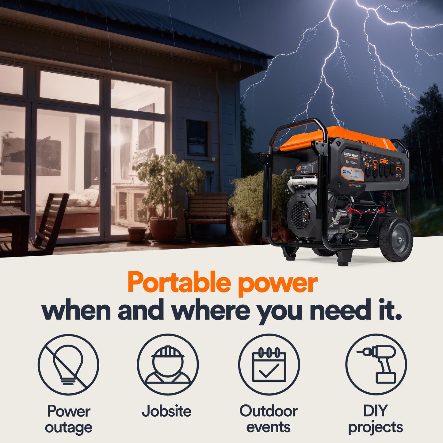 GP15500EFI Portable Generator