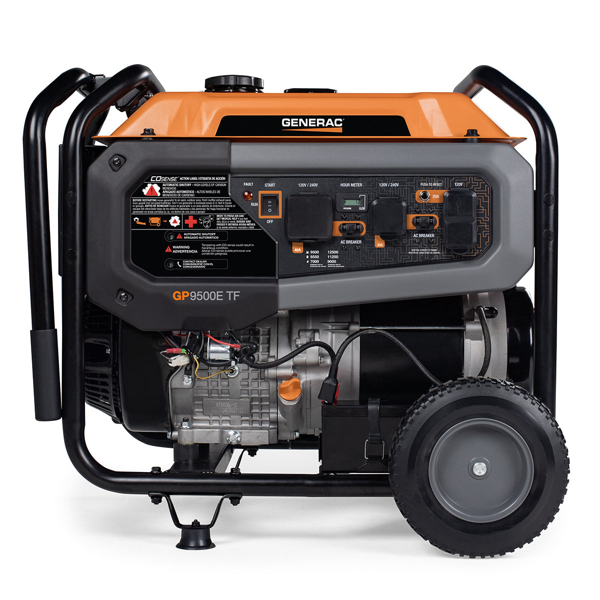 Generac GP9500E | Tri Fuel Portable Generator, 49ST
