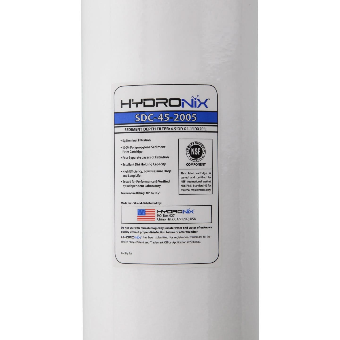 Hydronix SDC-45-2005 Sediment Polypropylene Water Filter Cartridges