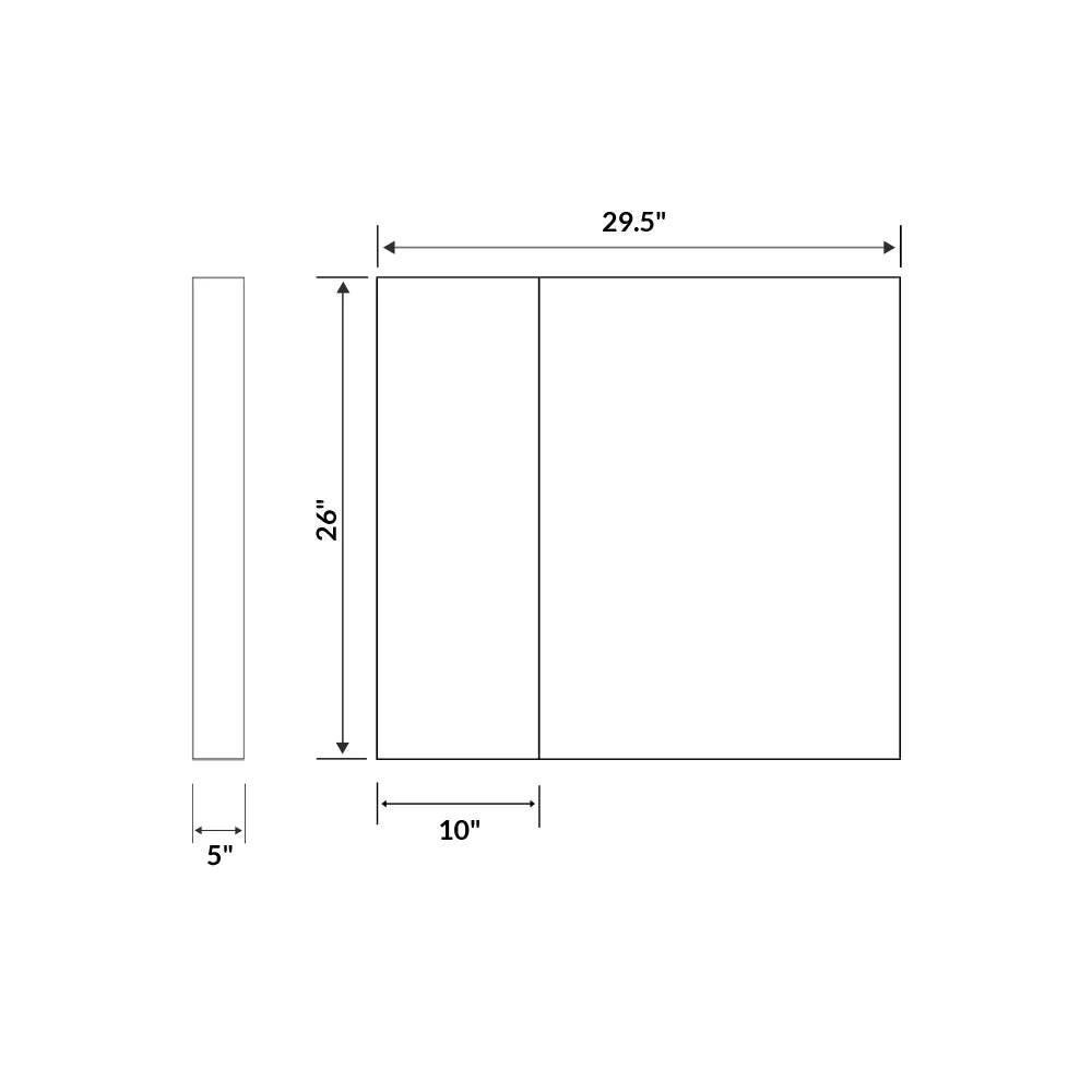 30 W x 26 H Mirrored  Medicine Cabinet LMC1-30