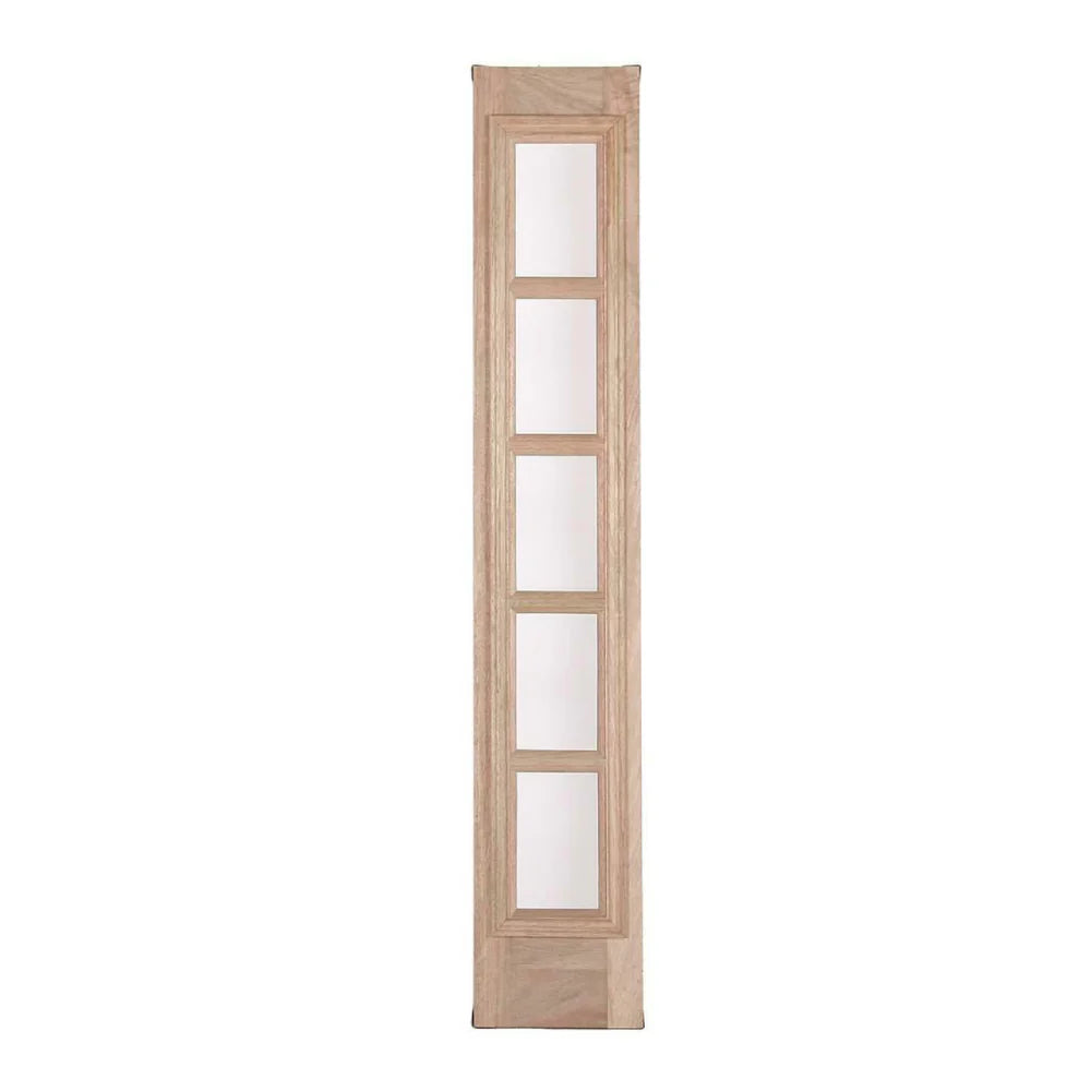 5/9x6/8 Mahogany Prehung Front Door | One Line Glass with Two Sidelites