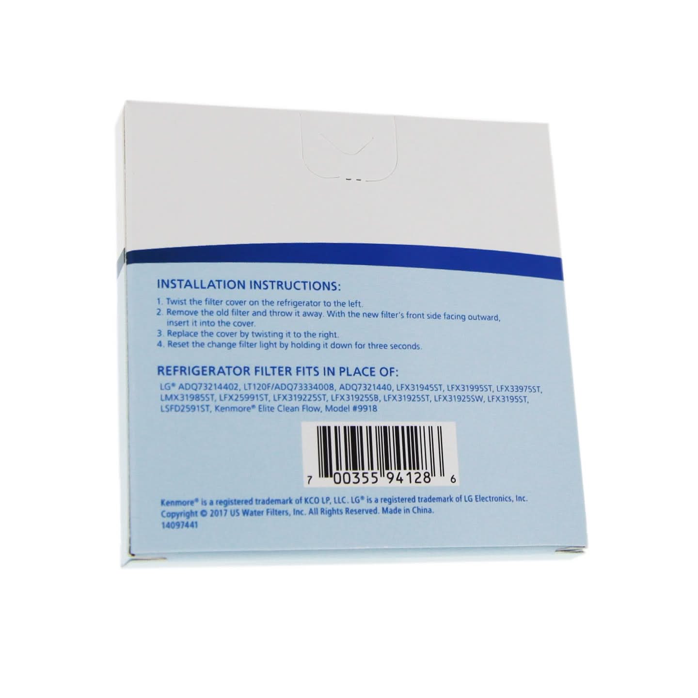 LG LT700P Comparable Refrigerator Water Filter and LG LT120F Fresh Air Filter by Tier1