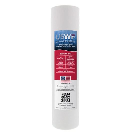 USWF Melt Blown Sediment Filter, 1 Micron 10"x2.5"