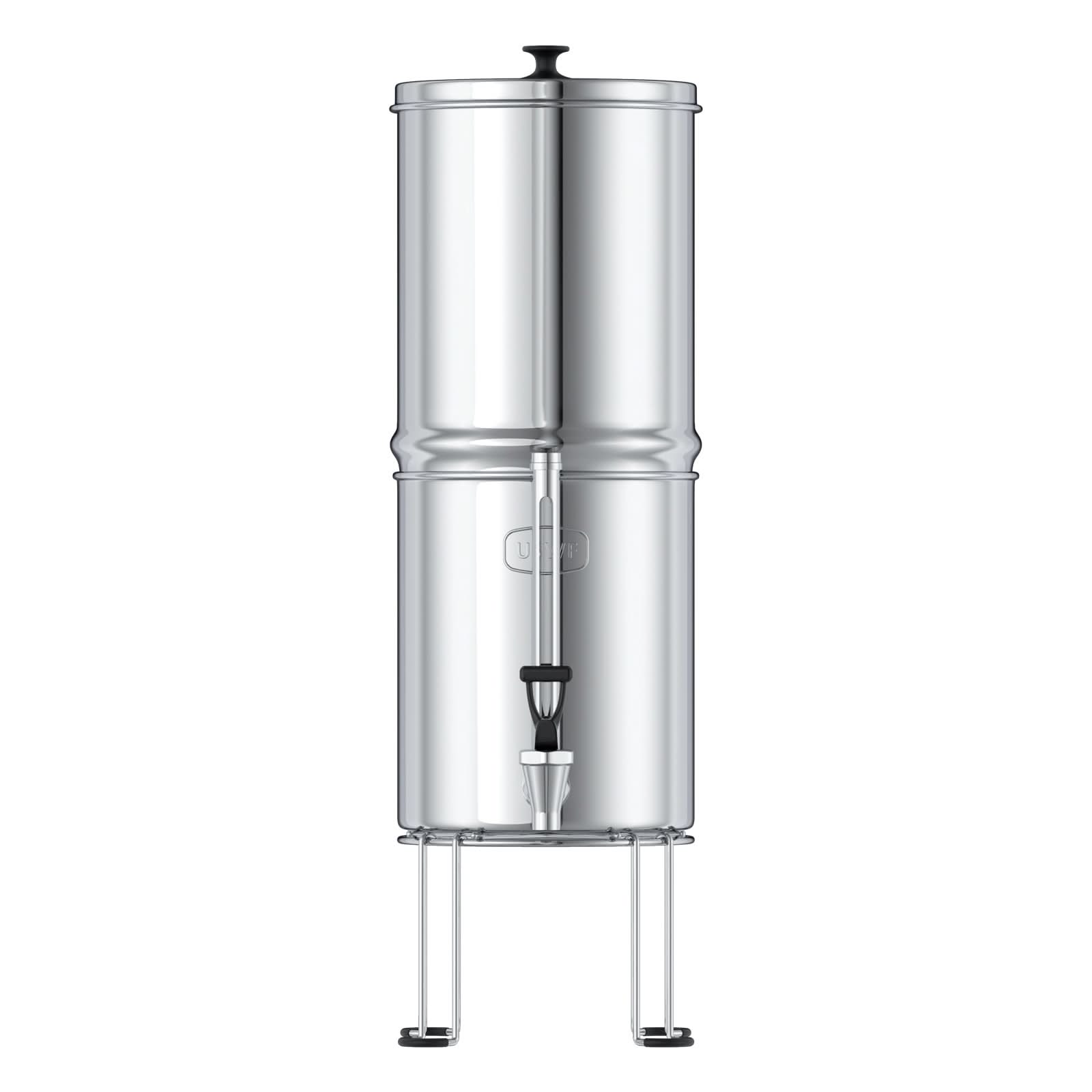 USWF 2.25 Gallon Stainless Steel Gravity Fed Filter System With Fluoride Filtration