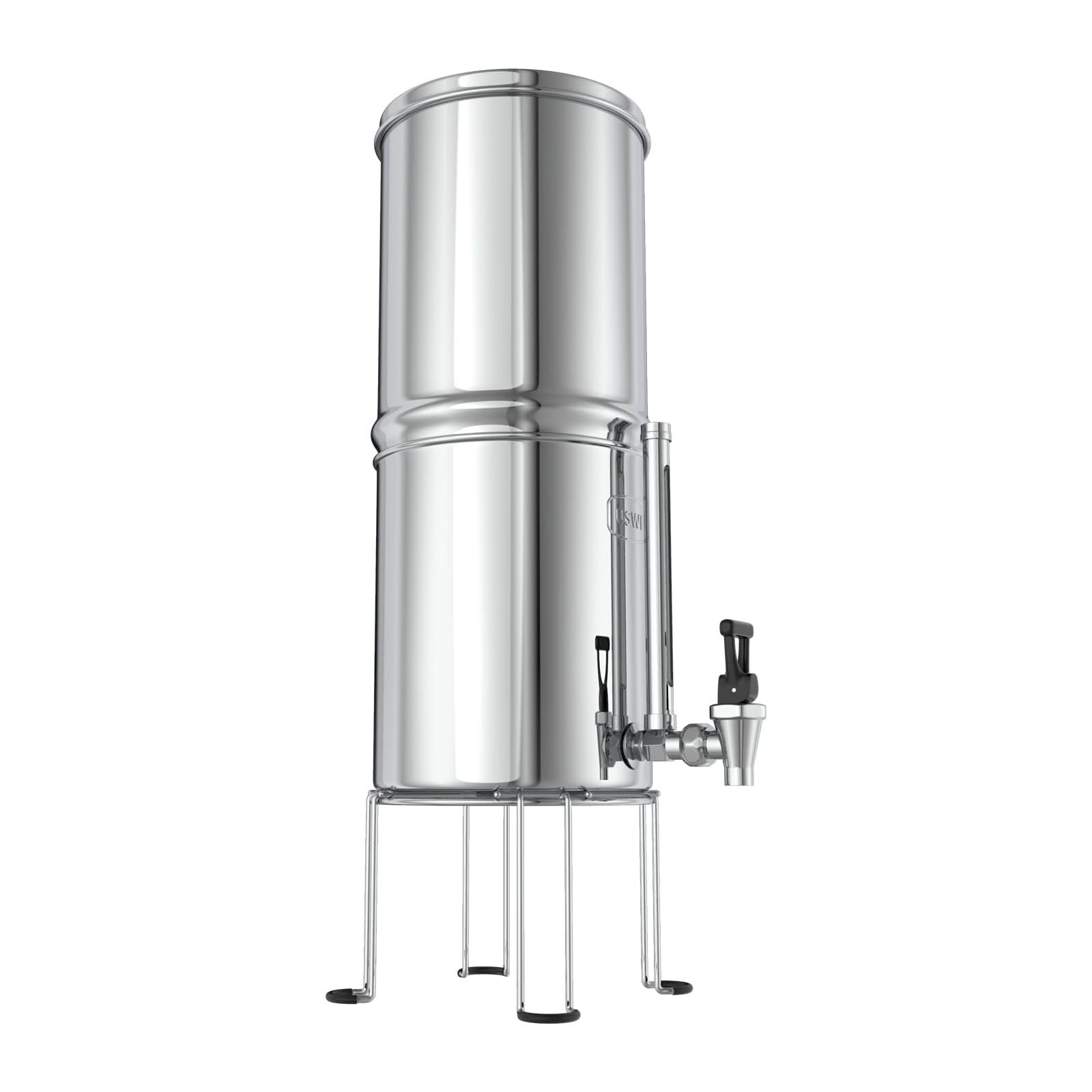 USWF 2.25 Gallon Stainless Steel Gravity Fed Filter System With Fluoride Filtration