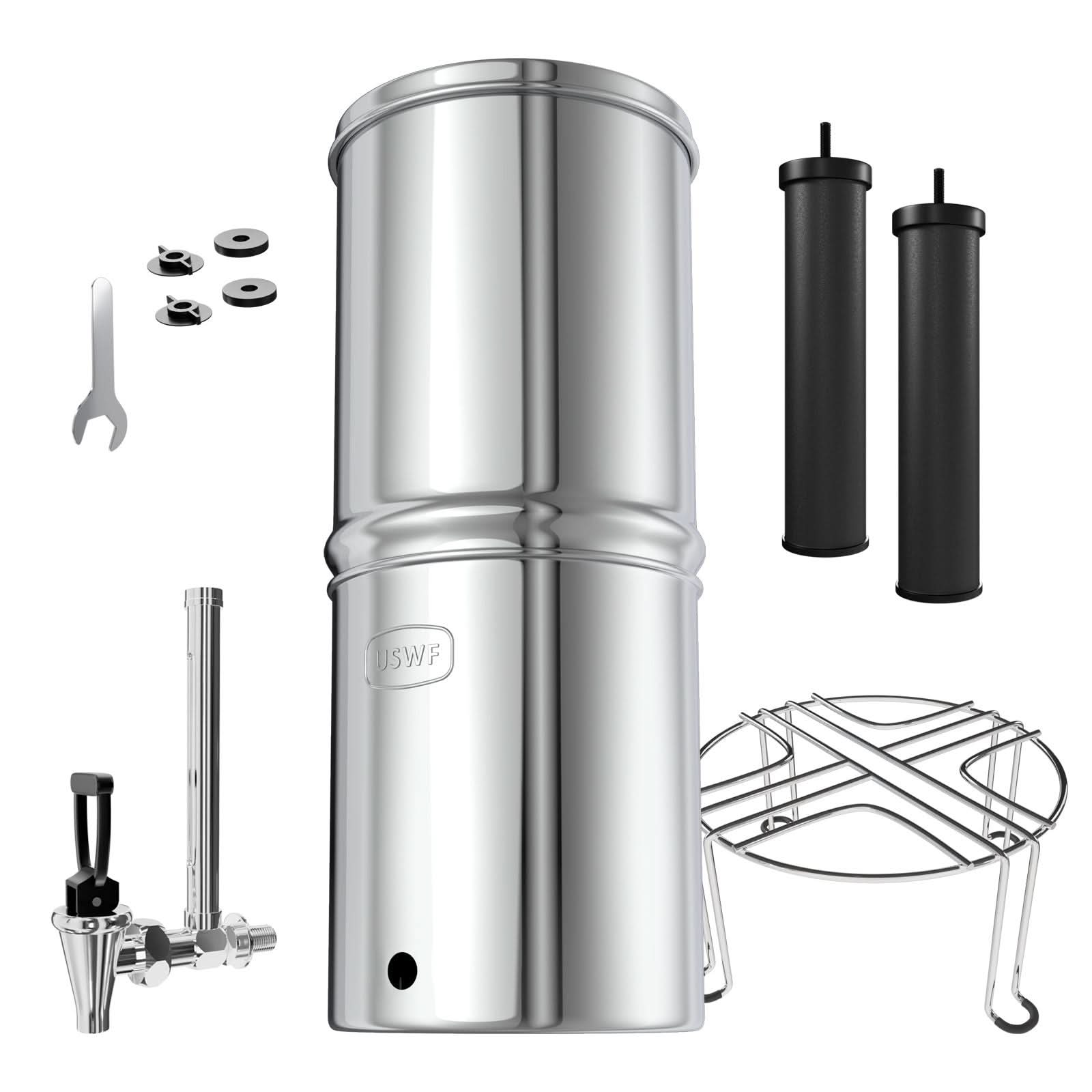 USWF 2.25 Gallon Stainless Steel Gravity Fed Filter System