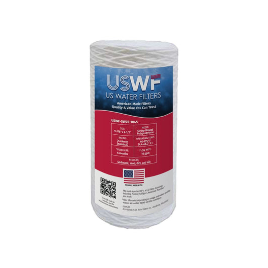 USWF 25 Micron String Wound Sediment Filter 10"x4.5"